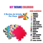 Kit 7 tapetes Eva Tatame colorido lindas cores aleatórias 50x50x1