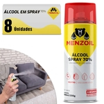 Kit 8 Álcool Spray 70% INPM Antisséptico Neutro Desinfetante Líquido Aerossol 300ml