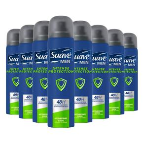 Kit 8 Desodorante Aerosol Suave Masculino Intense Protection 150ml