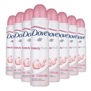 Kit 8 Desodorante Dove Aerosol Beauty Finish Feminino 100g