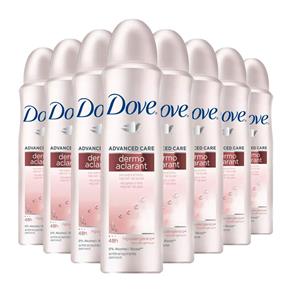 Kit 8 Desodorante Dove Aerosol Feminino Dermo Aclarant - 100 G