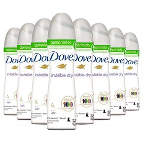Kit 8 Desodorante Dove Comprimido Aerosol Invisible Dry