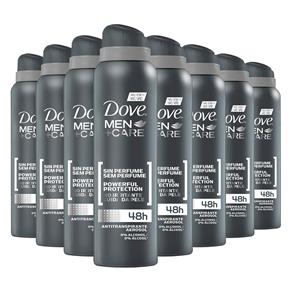 Kit 8 Desodorante Dove Men Care Sem Perfume Masculino Aerosol 89g