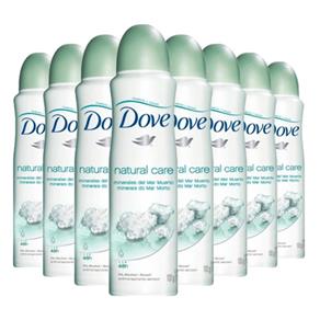 Kit 8 Desodorante Dove Natural Care Aerosol Feminino 100g
