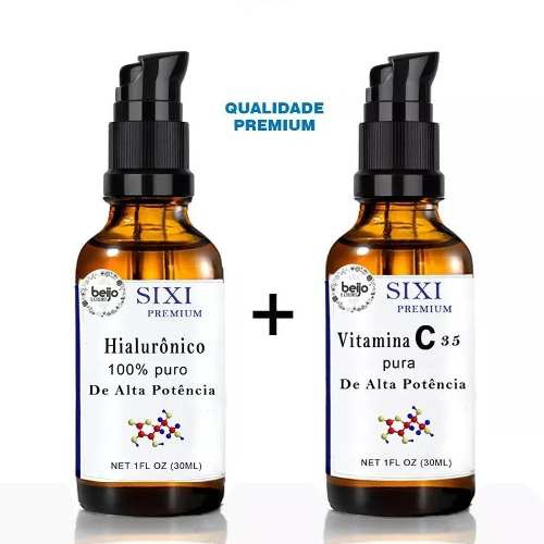 Kit Acido Hialuronico + Vitamina C 35 Alta Potencia - Sixi