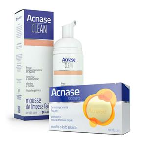 Kit Acnase Sabonete Antiacne 110G + Mousse de Limpeza Facial Clean 150Ml Sabonete Acnase 110G + Acnase Clean Mousse 150Ml