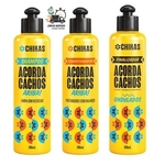 Kit Acorda Cachos Chikas Shampoo Cond Finalizador Ondulados