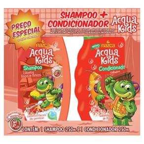 Kit Acqua Kids Nazca Shampoo + Condicionador Cabelos Lisos e Finos 250Ml