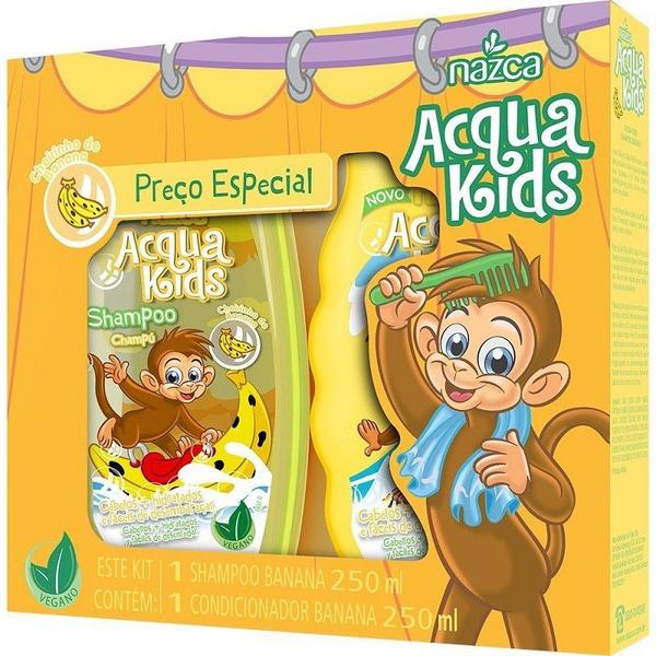 Kit Acqua Kids Shampoo e Condicionador Banana 2x250ml - Nazca