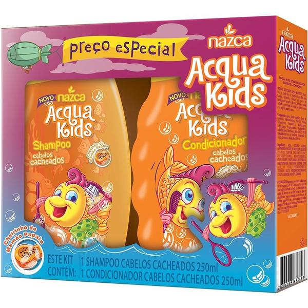 Kit Acqua Kids Shampoo e Condicionador Cacheados 250ml - Nazca