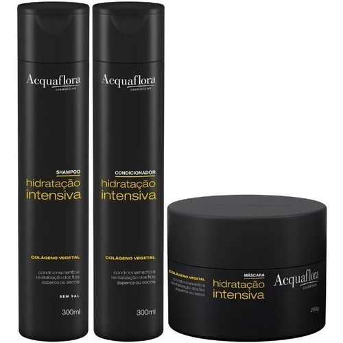 Kit Acquaflora Hidratação Intensiva - Shampoo 300ml + Condicionador 300ml + Máscara 250g
