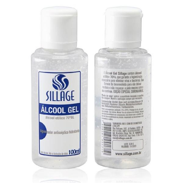 Álcool em Gel 70% Higienizador Antisséptico Hidratante 100ml - Sillage