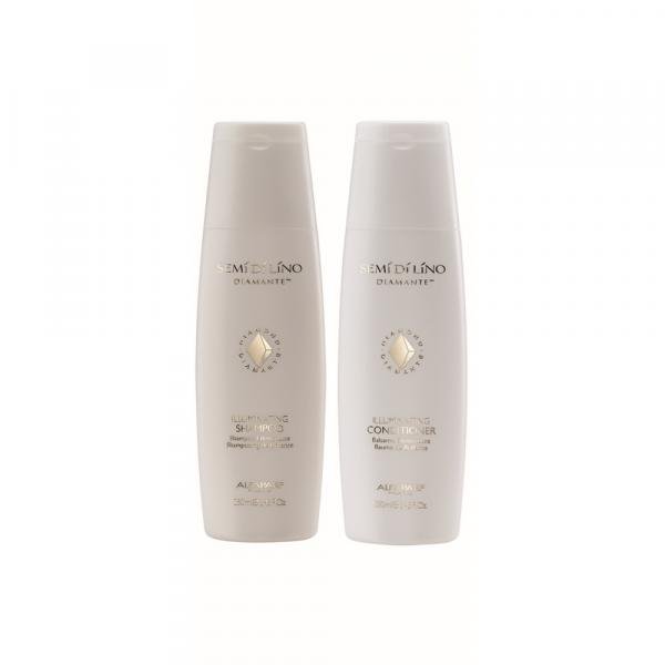 Kit Alfaparf Semi Di Lino Diamante Illuminating Shampoo + Condicionador - 250ml