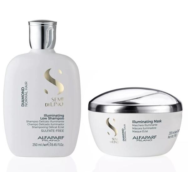 Kit Alfaparf Semi Di Lino Diamond Máscara Shampoo