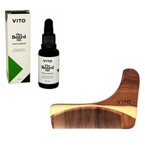 Kit - Alinhador e Óleo para Barba The Beard Oil Fresh - Vito