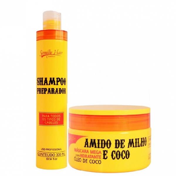 Kit Amido de Milho e Coco Semellé Hair Home Care - Semélle Hair Cosméticos