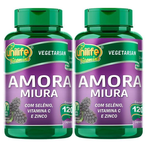 Kit 2 Amora Miura 120 Cápsulas Unilife Vitamins