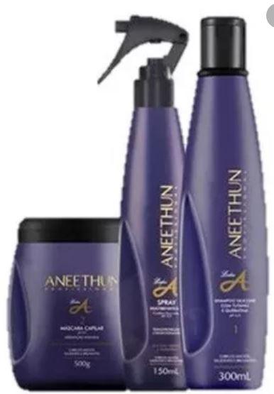 Kit Aneethun Linha A - Shampoo/máscara/spraymultibenefícios