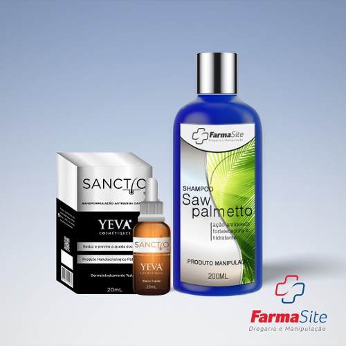 Kit Antiqueda - Sanctio 20ml + Shampoo Saw Palmetto 200ml - Site