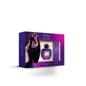 Kit Antonio Banderas Perfume Her Secret Desire Eau de Toilette 80ml + Desodorante 50ml