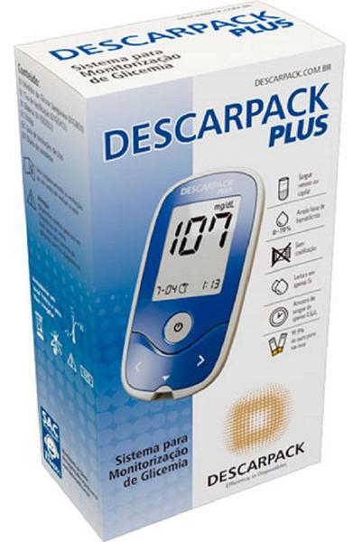 Kit Aparelho Medidor de Glicose Descarpack Plus com 200 Tiras