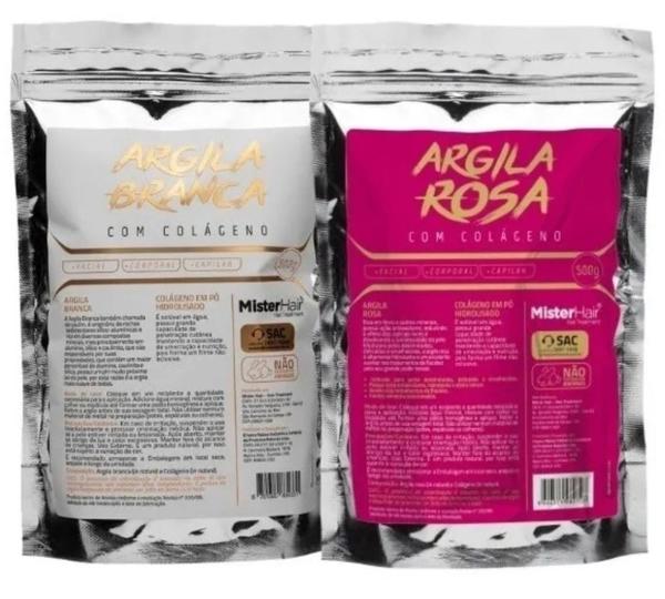 Kit Argila Branca + Argila Rosa Mister Hair
