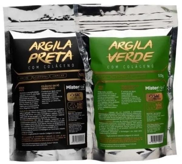 Kit Argila Preta + Argila Verde Mister Hair