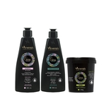 Kit Arvensis Cachos Naturais crespos e crespíssimos Shampoo + Condicionador 300ml + Máscara - 450g