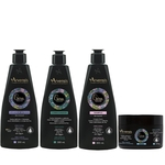 Kit Arvensis Cachos Naturais Ondulados e Cacheados Shampoo + Condicionador + Ativador 300ml + Máscara - 250g