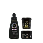 Kit Arvensis Cachos Naturais Shampoo 300ml + Máscara 2x1 450g + Geleia Ativadora 250g