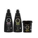 Kit Arvensis Cachos Naturais Shampoo + Co Wash 300ml + Máscara 2x1 - 450g