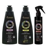 Kit Arvensis Cachos Naturais Shampoo + Co Wash - 300ml + Spray Day After 250ml