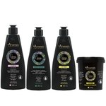 Kit Arvensis Cachos Naturais Shampoo + Condicionador + Co Wash 300ml + Máscara 2x1 - 450g