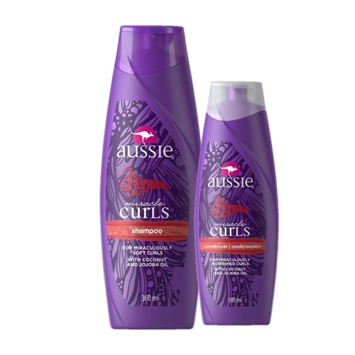 Kit Aussie Miracle Curls Shampoo 360ml + Condicionador 180ml