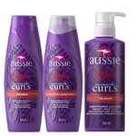 Kit Aussie Miracle Curls Shampoo e Condicionador 360ml + Condicionador Co-Wash 500ml