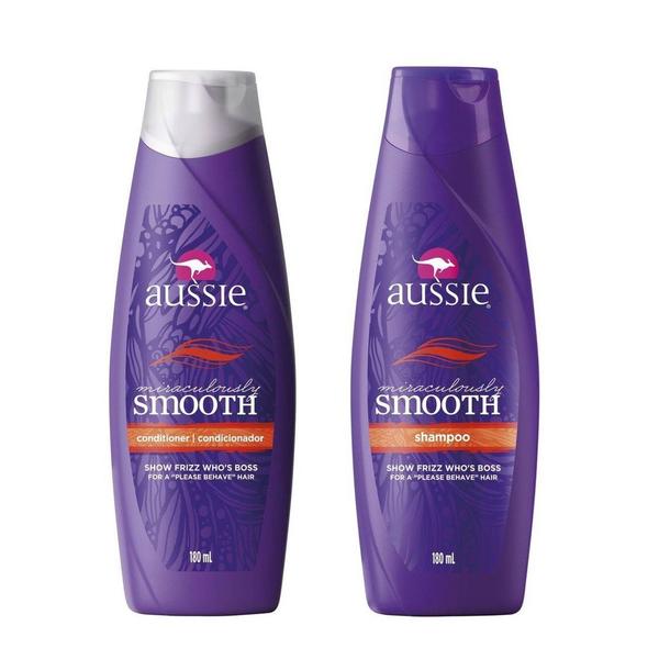 Kit Aussie Miraculously Smooth 180ml: Shampoo + Condicionador