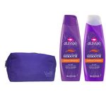 Kit Aussie Miraculously Smooth Shampoo 400ml + Condicionador 400ml + Necessaire