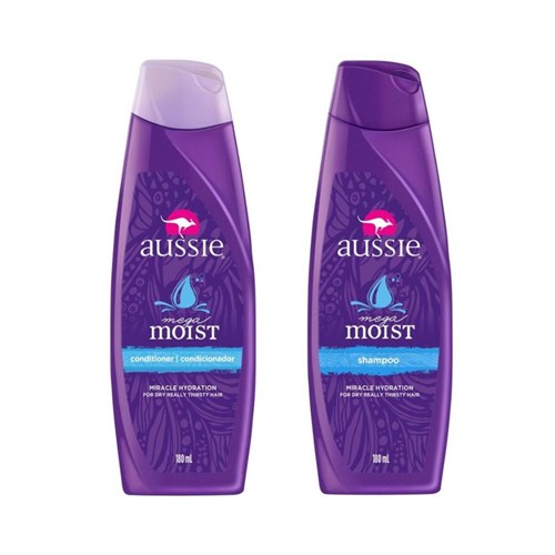 Kit Aussie Moist 180ml: Shampoo + Condicionador