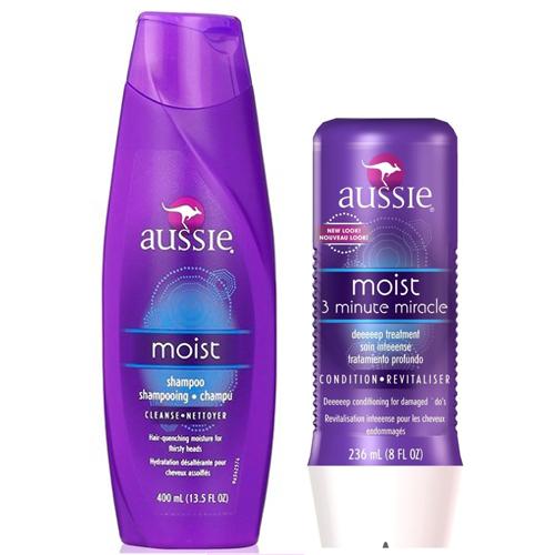 Kit Aussie Moist Shampoo 400ml + Tratamento Milagroso 236ml - Aussie