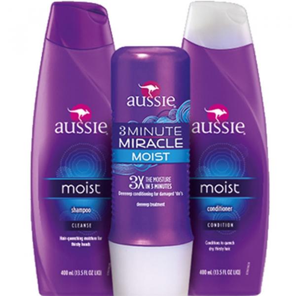 Kit Aussie Moist: Shampoo + Condicionador 180ml + 3 Minutes