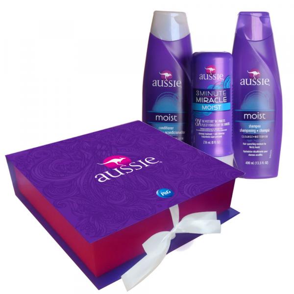 Kit Aussie Moist Shampoo e Condicionador 400ml + Creme de Tratamento 3 Minutos Milagrosos 236ml + Caixa Exclusiva - AUSSIE