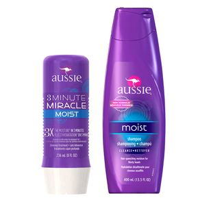 Kit Aussie Moist (Shampoo e Máscara) Conjunto