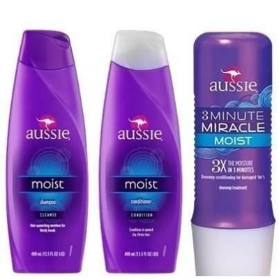 Kit Aussie - Shampoo 400ml +condicionador + 3 Minute Miracle