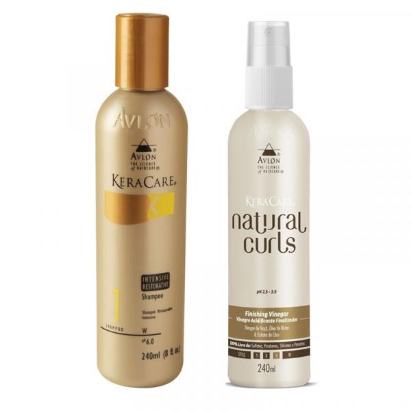 Kit Avlon Kera Care Natural Curls Sh. Poo 240ml e Finish Vinegar240ml