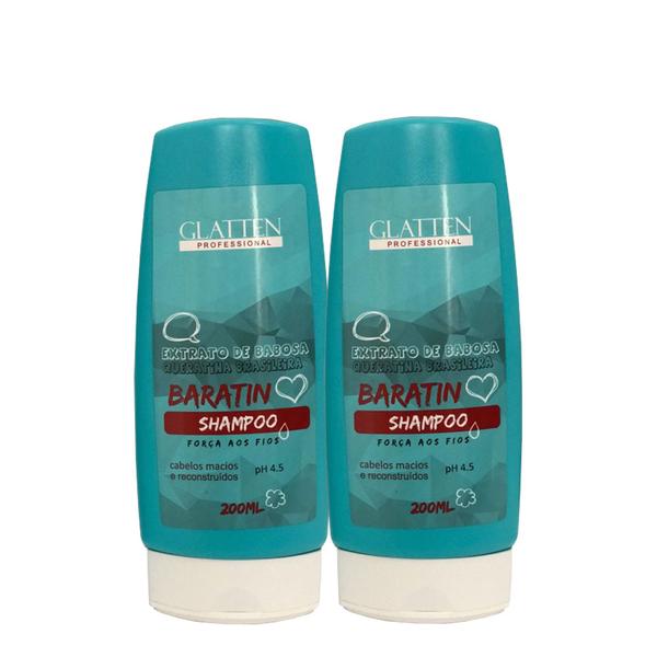 Kit Babosa Baratin Glatten Professional Shampoo e Condicionador 200ml