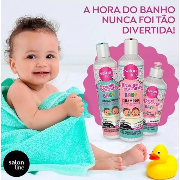 Kit Baby Salon Line- Shampoo- Condicionador e Creme Multifuncional