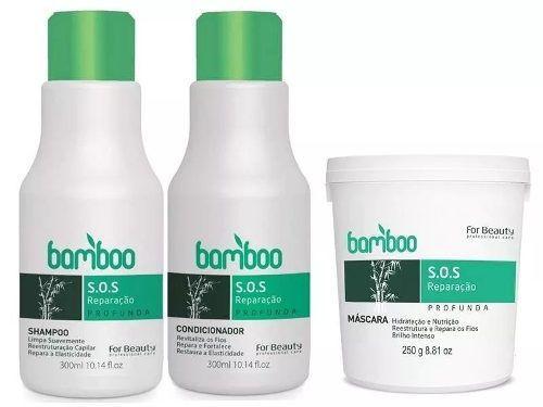 Kit Bamboo Sos Reparacao Mascara 250g For Beauty