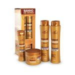 Kit Banho de Verniz 1 Shampoo 400ml, 1 Condicionador 400ml e 1 Máscara Capilar 300g - Belkit