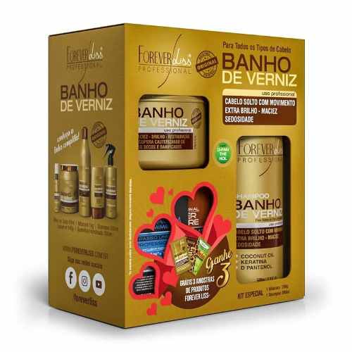 Kit Banho de Verniz Forever Liss com Shampoo 300ml - Economico