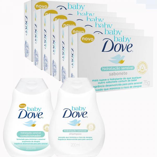 Kit 2 - Banho Hidratação Sensível - Baby Dove - Dove